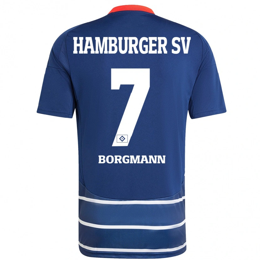 Danxen Niño Camiseta Marcus Borgmann #7 Azul Oscuro 2ª Equipación 2024/25 La Camisa