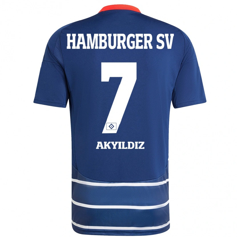 Danxen Niño Camiseta Liam Akyildiz #7 Azul Oscuro 2ª Equipación 2024/25 La Camisa