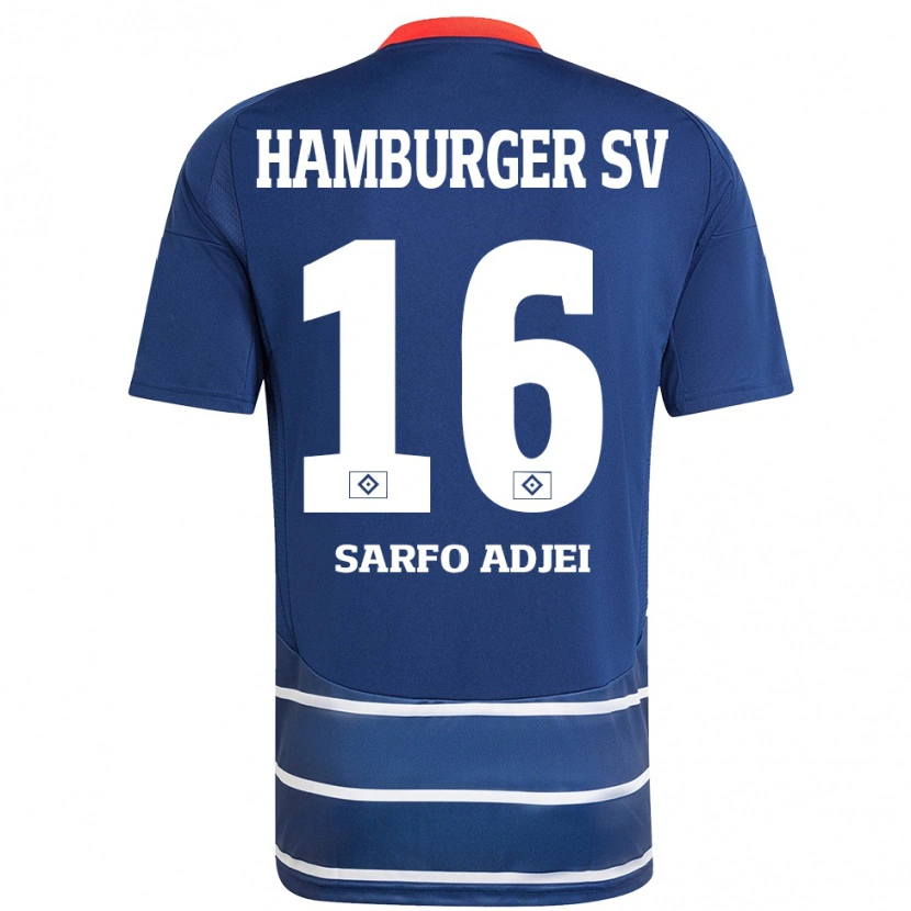 Danxen Niño Camiseta Maximilian Sarfo-Adjei #16 Azul Oscuro 2ª Equipación 2024/25 La Camisa