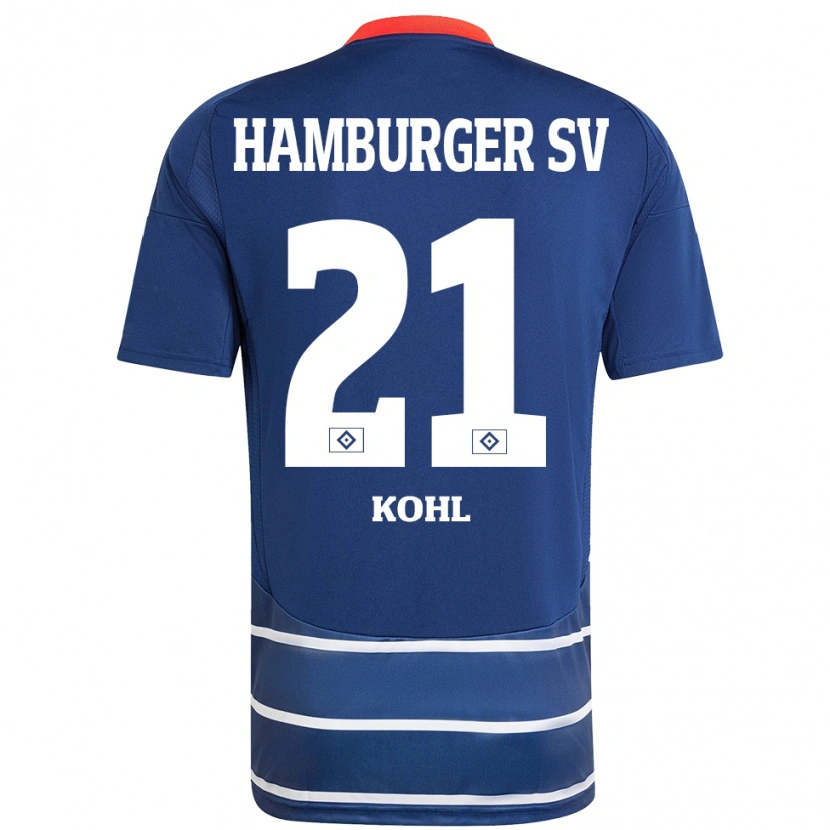 Danxen Niño Camiseta Ohene Köhl #21 Azul Oscuro 2ª Equipación 2024/25 La Camisa