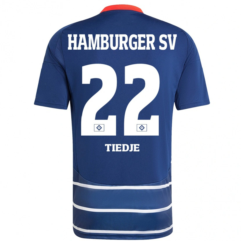 Danxen Niño Camiseta Patrick Tiedje #22 Azul Oscuro 2ª Equipación 2024/25 La Camisa