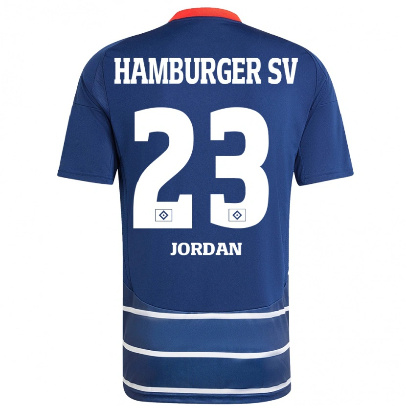 Danxen Niño Camiseta Dominik Jordan #23 Azul Oscuro 2ª Equipación 2024/25 La Camisa