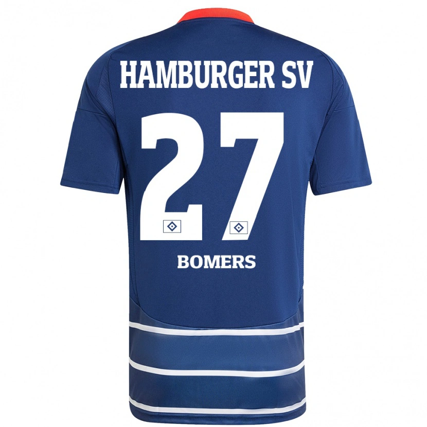 Danxen Niño Camiseta Henrik Bomers #27 Azul Oscuro 2ª Equipación 2024/25 La Camisa