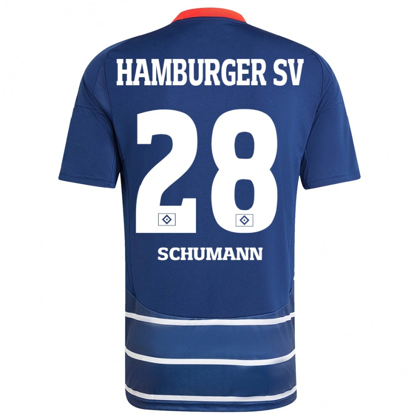 Danxen Niño Camiseta Henri Schümann #28 Azul Oscuro 2ª Equipación 2024/25 La Camisa