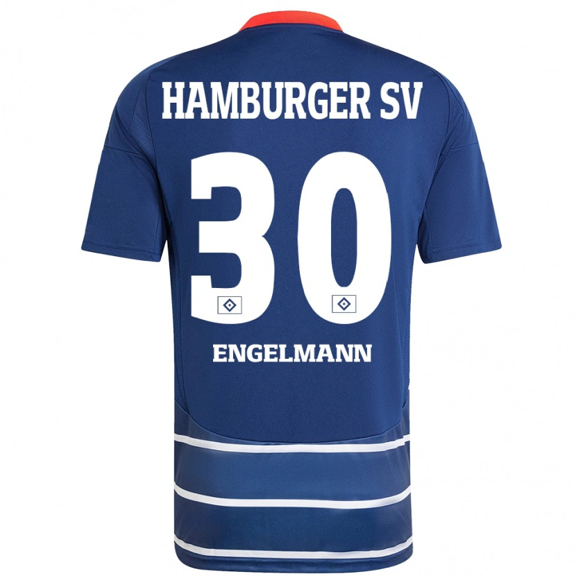 Danxen Niño Camiseta Timon Engelmann #30 Azul Oscuro 2ª Equipación 2024/25 La Camisa