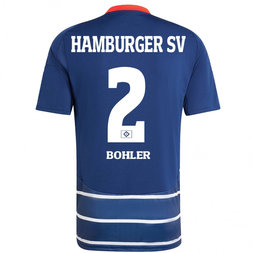 Danxen Niño Camiseta Annaleen Böhler #2 Azul Oscuro 2ª Equipación 2024/25 La Camisa