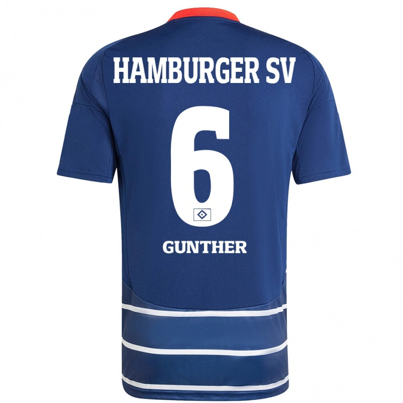 Danxen Niño Camiseta Hannah Günther #6 Azul Oscuro 2ª Equipación 2024/25 La Camisa