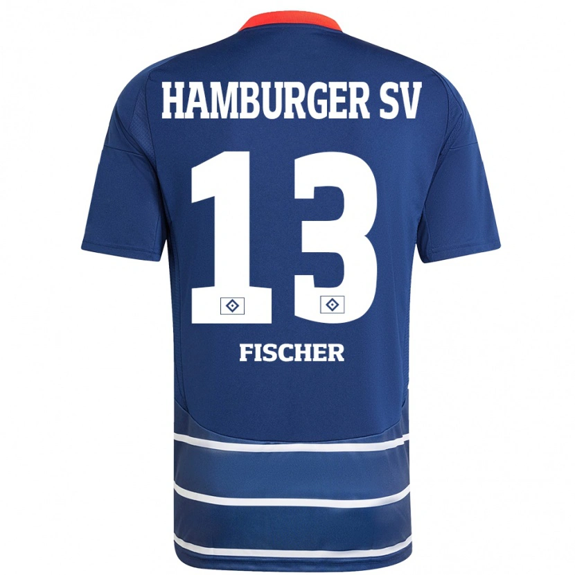 Danxen Niño Camiseta Antonia Fischer #13 Azul Oscuro 2ª Equipación 2024/25 La Camisa