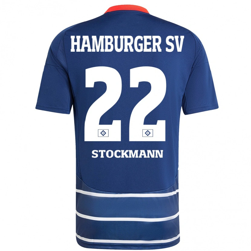 Danxen Niño Camiseta Sarah Stöckmann #22 Azul Oscuro 2ª Equipación 2024/25 La Camisa