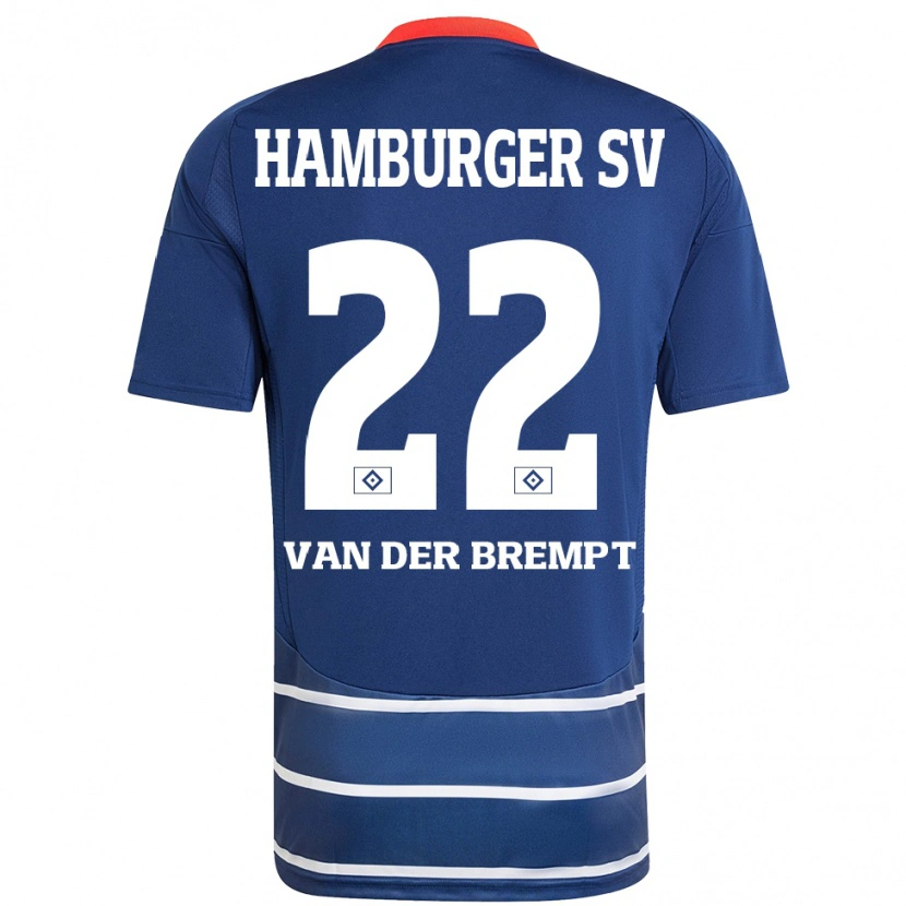 Danxen Niño Camiseta Ignace Van Der Brempt #22 Azul Oscuro 2ª Equipación 2024/25 La Camisa