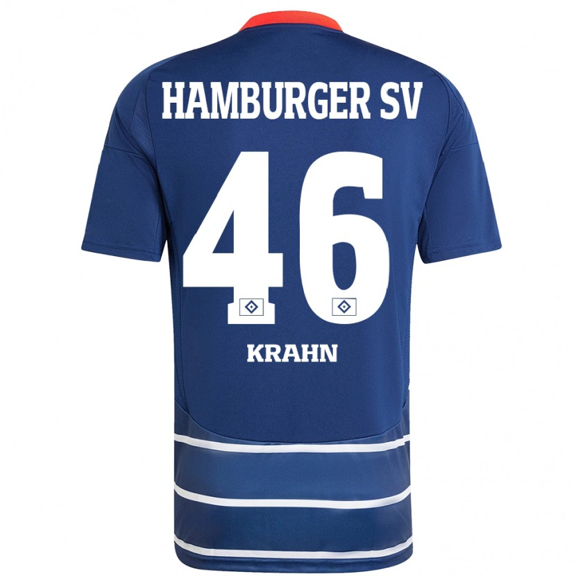 Danxen Niño Camiseta Elijah Krahn #46 Azul Oscuro 2ª Equipación 2024/25 La Camisa