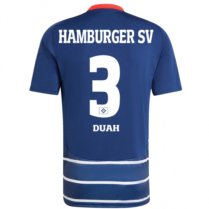 Danxen Niño Camiseta Dennis Duah #3 Azul Oscuro 2ª Equipación 2024/25 La Camisa