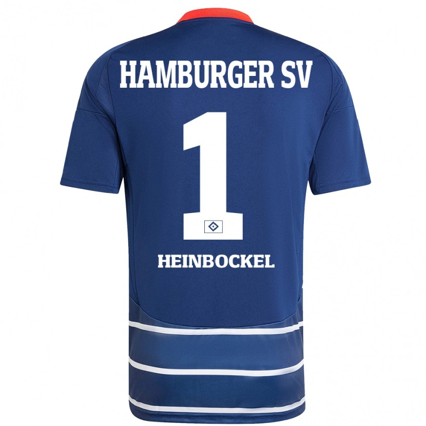 Danxen Niño Camiseta Simon Heinbockel #1 Azul Oscuro 2ª Equipación 2024/25 La Camisa