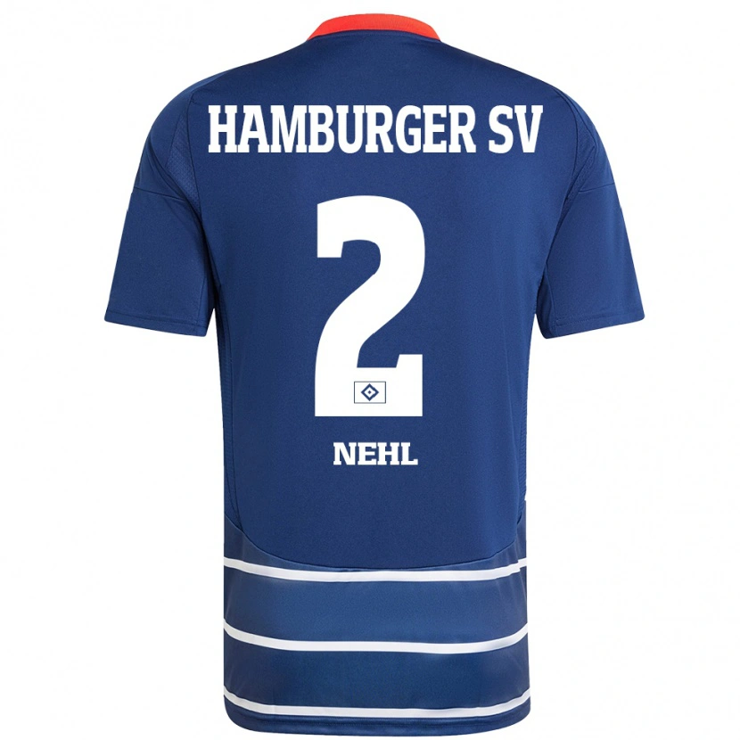 Danxen Niño Camiseta Julius Nehl #2 Azul Oscuro 2ª Equipación 2024/25 La Camisa