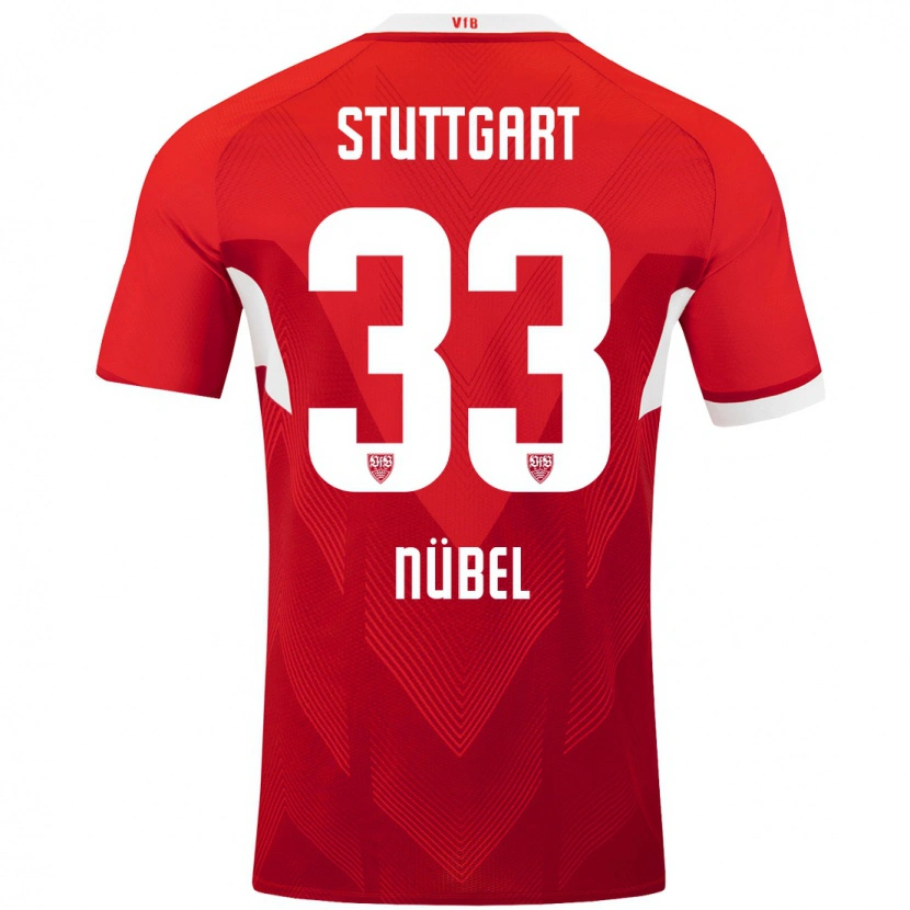 Danxen Niño Camiseta Alexander Nübel #33 Rojo Blanco 2ª Equipación 2024/25 La Camisa