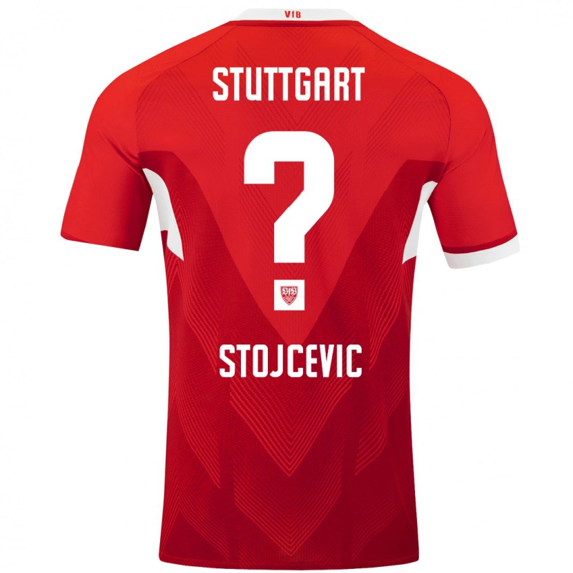 Danxen Niño Camiseta Martin Stojcevic #0 Rojo Blanco 2ª Equipación 2024/25 La Camisa