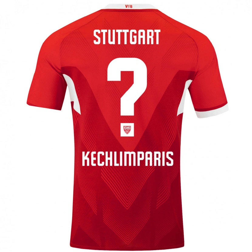 Danxen Niño Camiseta Ioannis Kechlimparis #0 Rojo Blanco 2ª Equipación 2024/25 La Camisa