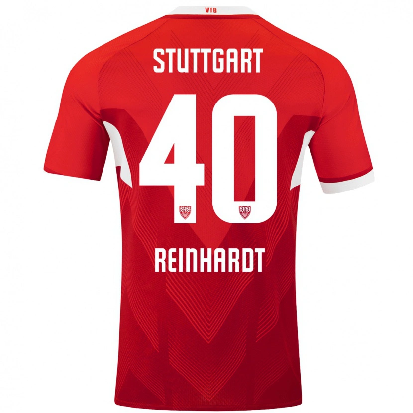 Danxen Niño Camiseta Peter Reinhardt #40 Rojo Blanco 2ª Equipación 2024/25 La Camisa