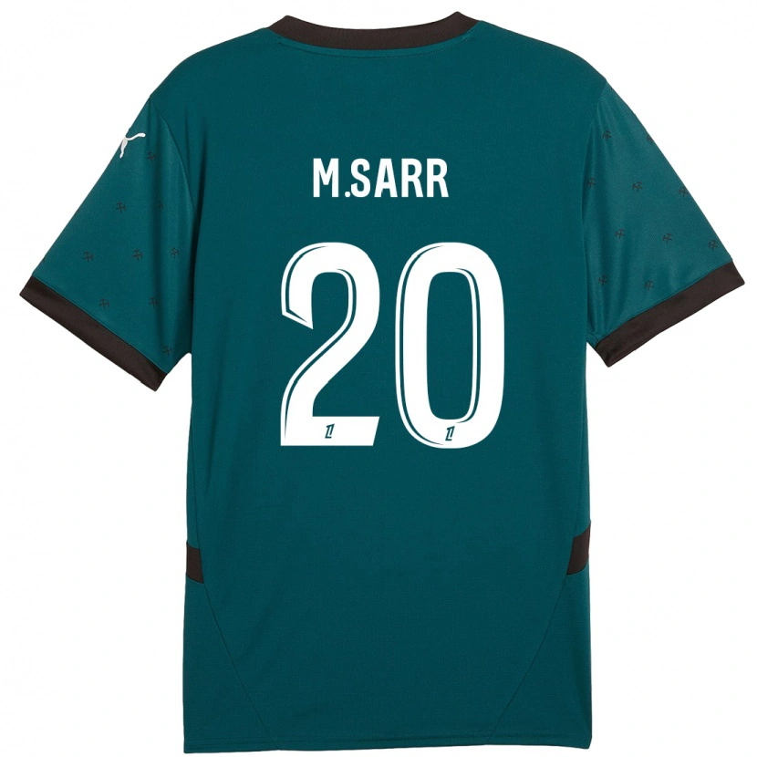 Danxen Niño Camiseta Malang Sarr #20 Verde Oscuro 2ª Equipación 2024/25 La Camisa