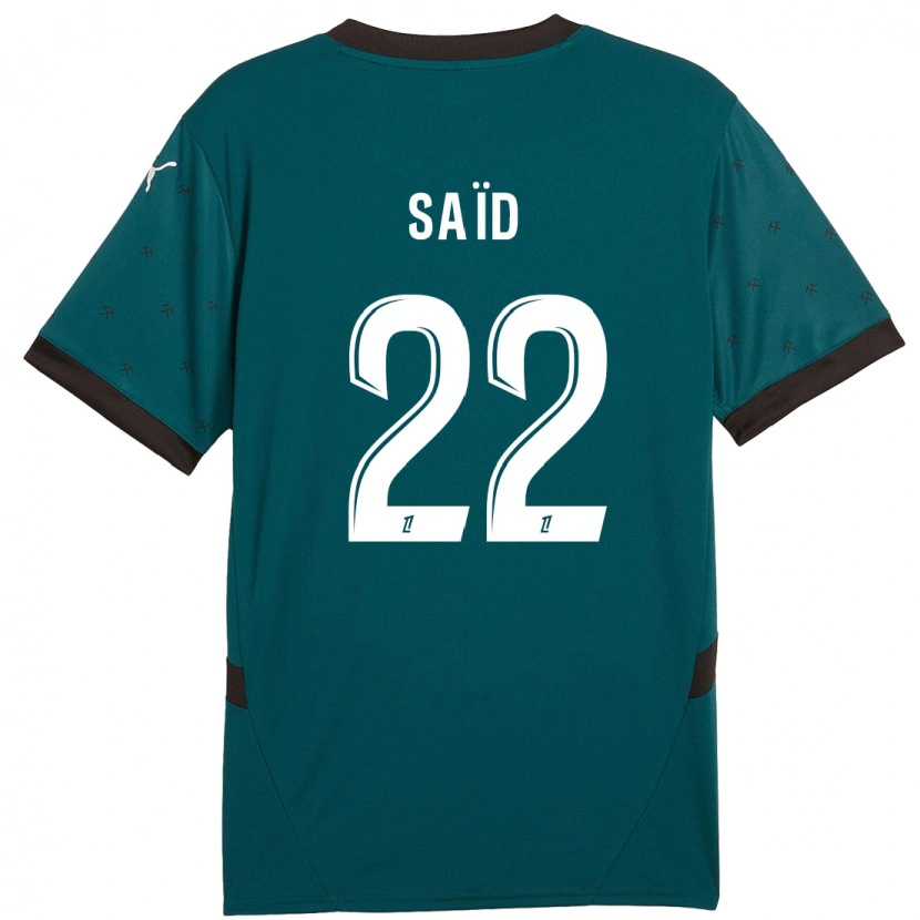 Danxen Niño Camiseta Wesley Saïd #22 Verde Oscuro 2ª Equipación 2024/25 La Camisa