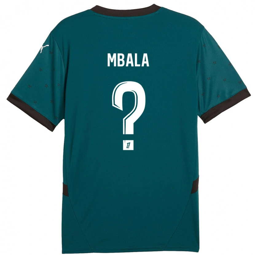 Danxen Niño Camiseta Keny Mbala #0 Verde Oscuro 2ª Equipación 2024/25 La Camisa