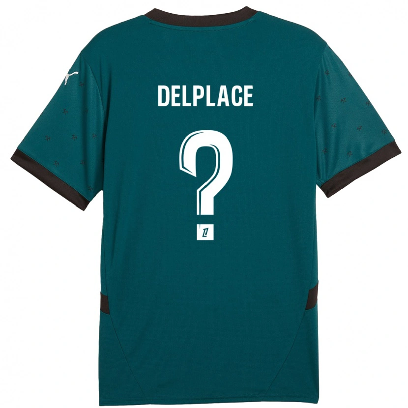 Danxen Niño Camiseta Adam Delplace #0 Verde Oscuro 2ª Equipación 2024/25 La Camisa