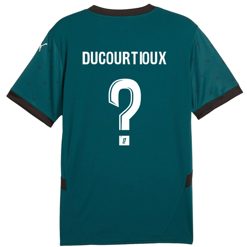 Danxen Niño Camiseta Ilan Ducourtioux #0 Verde Oscuro 2ª Equipación 2024/25 La Camisa