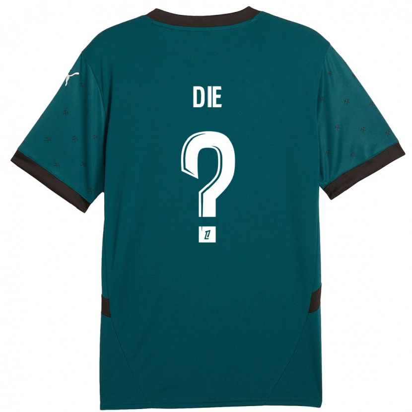 Danxen Niño Camiseta Samuel Dié #0 Verde Oscuro 2ª Equipación 2024/25 La Camisa