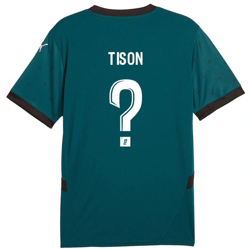 Danxen Niño Camiseta Nathan Tison #0 Verde Oscuro 2ª Equipación 2024/25 La Camisa