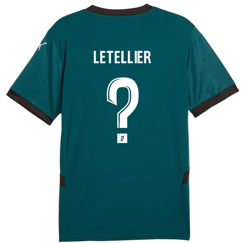 Danxen Niño Camiseta Trévor Letellier #0 Verde Oscuro 2ª Equipación 2024/25 La Camisa