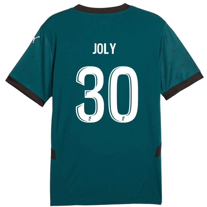 Danxen Niño Camiseta Blandine Joly #30 Verde Oscuro 2ª Equipación 2024/25 La Camisa