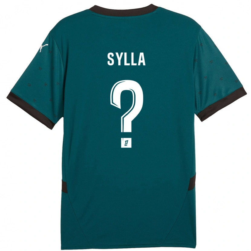 Danxen Niño Camiseta Fodé Sylla #0 Verde Oscuro 2ª Equipación 2024/25 La Camisa