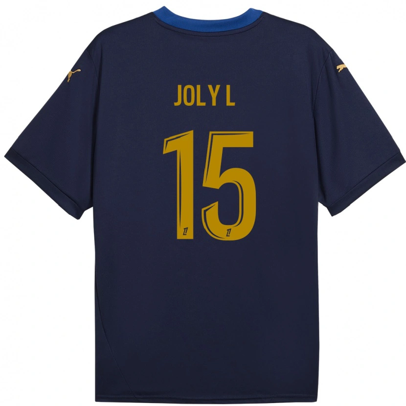 Danxen Niño Camiseta Lou Ann Joly #15 Azul Marino Dorado 2ª Equipación 2024/25 La Camisa