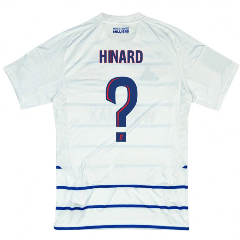 Danxen Niño Camiseta Noa Hinard #0 Blanco Azul 2ª Equipación 2024/25 La Camisa