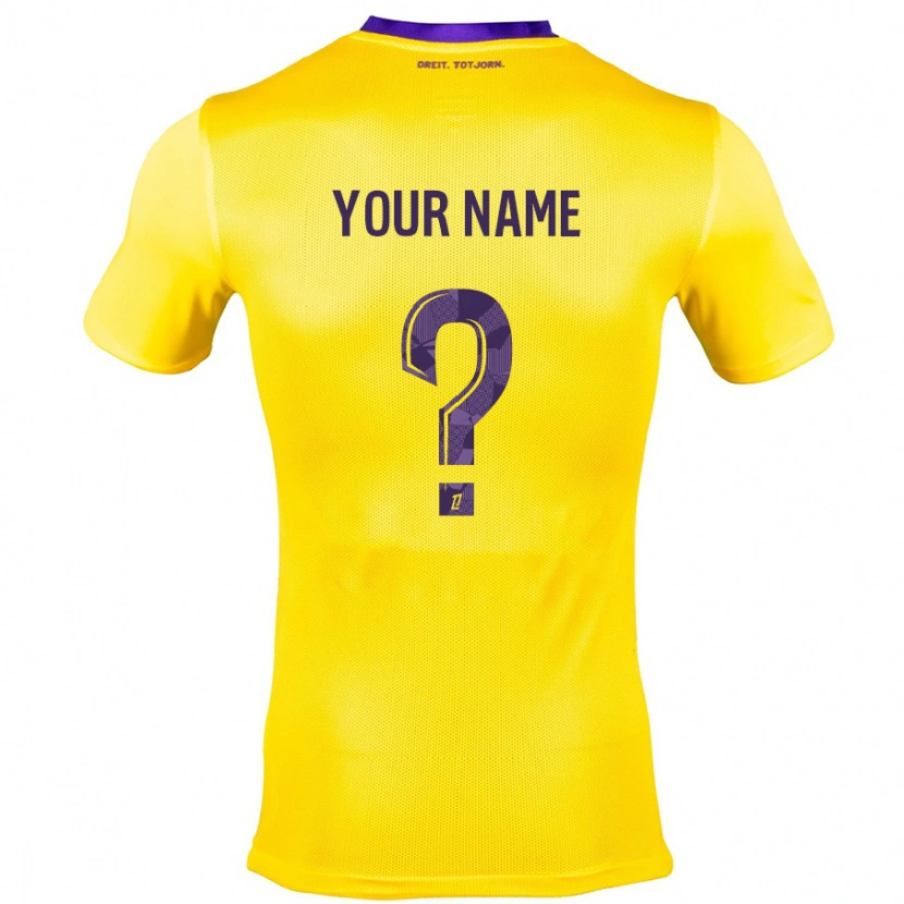 Danxen Niño Camiseta Su Nombre #0 Amarillo Morado 2ª Equipación 2024/25 La Camisa