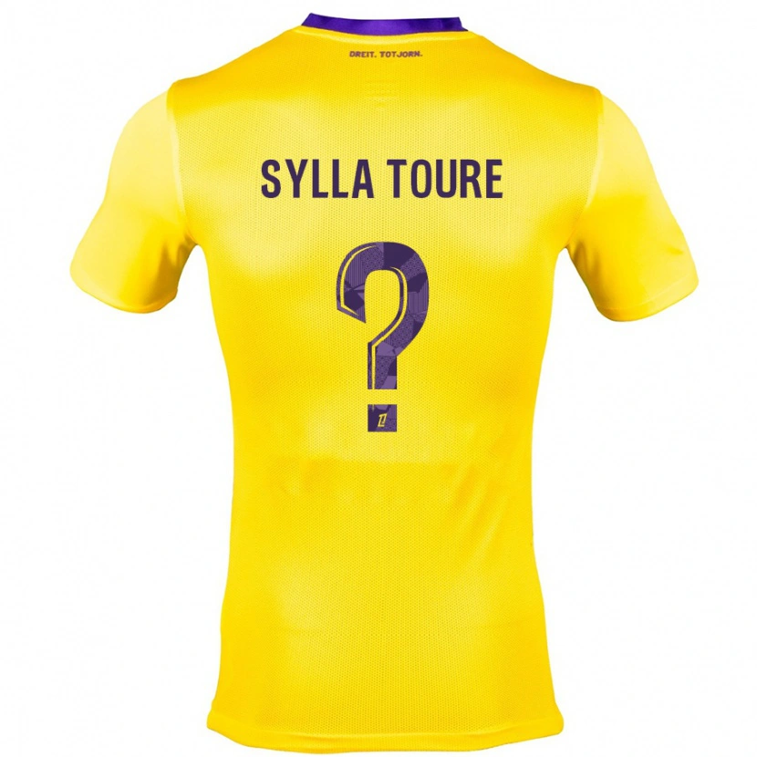 Danxen Niño Camiseta Ismael Sylla Touré #0 Amarillo Morado 2ª Equipación 2024/25 La Camisa