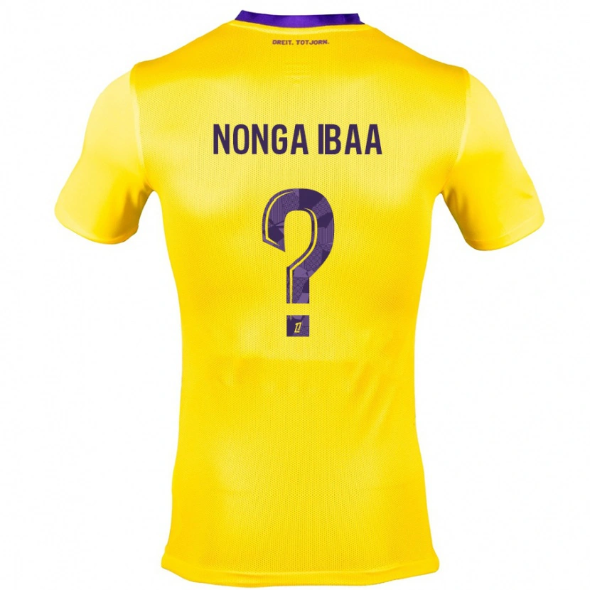 Danxen Niño Camiseta Alou Nonga Ibaa #0 Amarillo Morado 2ª Equipación 2024/25 La Camisa