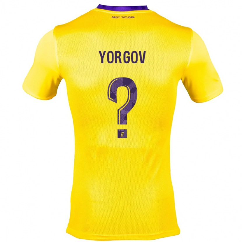 Danxen Niño Camiseta Aleksandar Yorgov #0 Amarillo Morado 2ª Equipación 2024/25 La Camisa