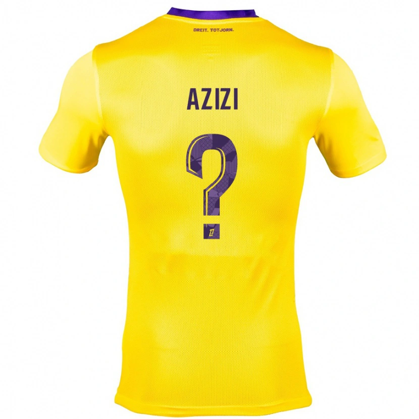 Danxen Niño Camiseta Ilyas Azizi #0 Amarillo Morado 2ª Equipación 2024/25 La Camisa