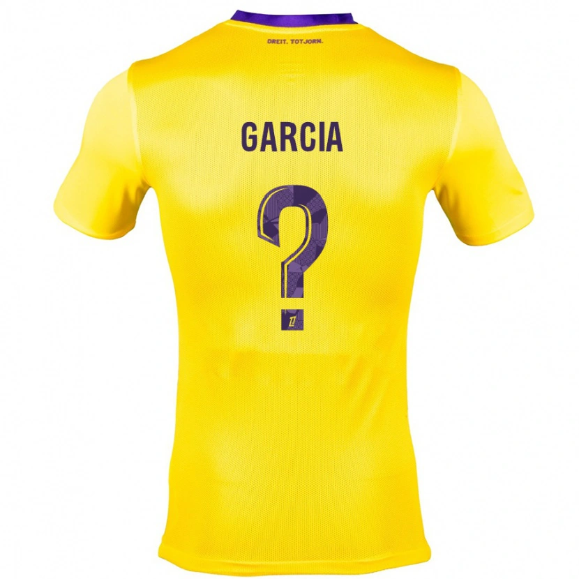 Danxen Niño Camiseta Deborah Garcia #0 Amarillo Morado 2ª Equipación 2024/25 La Camisa