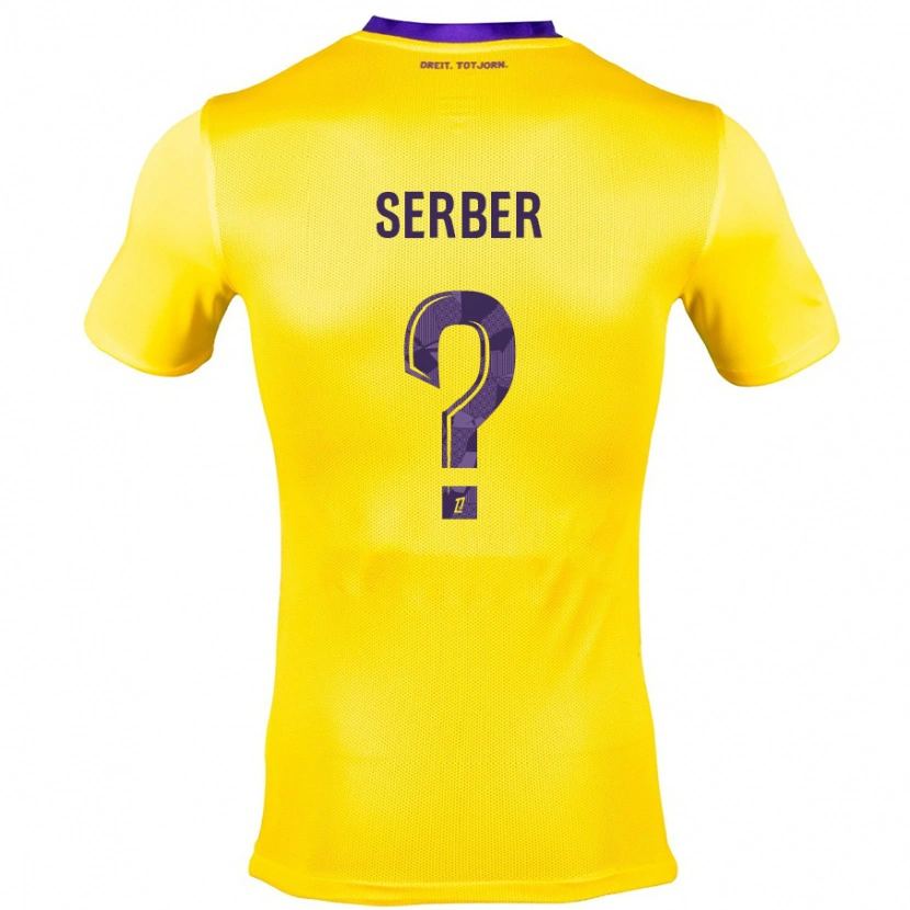 Danxen Niño Camiseta Kléri Serber #0 Amarillo Morado 2ª Equipación 2024/25 La Camisa