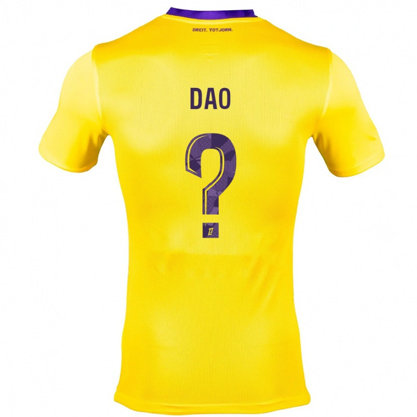 Danxen Niño Camiseta Elyess Dao #0 Amarillo Morado 2ª Equipación 2024/25 La Camisa