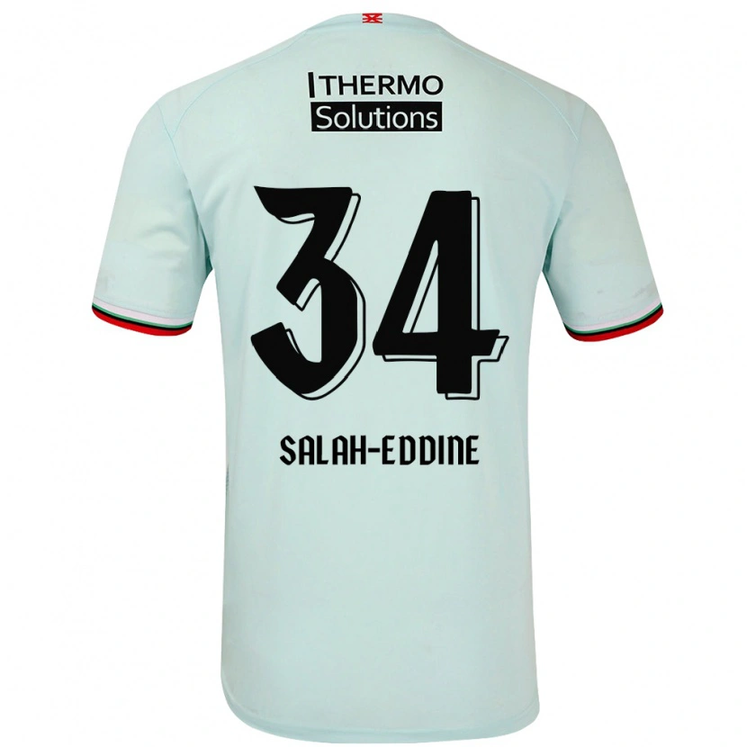 Danxen Niño Camiseta Anass Salah-Eddine #34 Verde Claro 2ª Equipación 2024/25 La Camisa