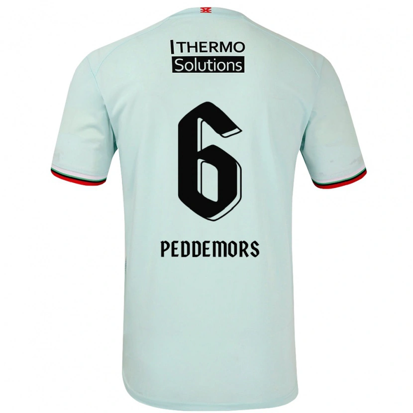 Danxen Niño Camiseta Ella Peddemors #6 Verde Claro 2ª Equipación 2024/25 La Camisa