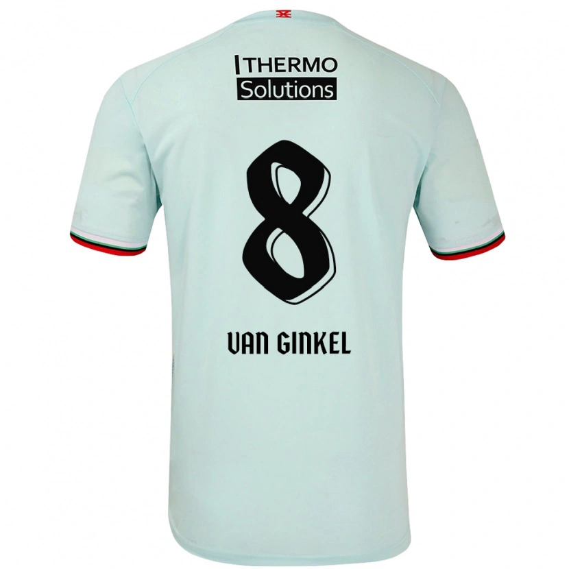 Danxen Niño Camiseta Danique Van Ginkel #8 Verde Claro 2ª Equipación 2024/25 La Camisa