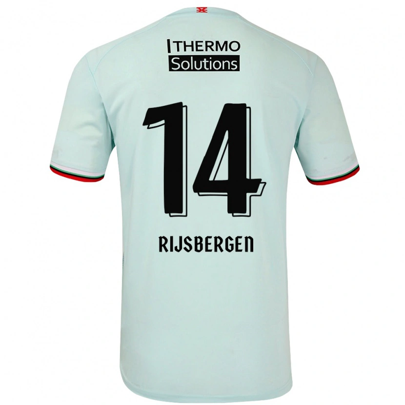 Danxen Niño Camiseta Liz Rijsbergen #14 Verde Claro 2ª Equipación 2024/25 La Camisa