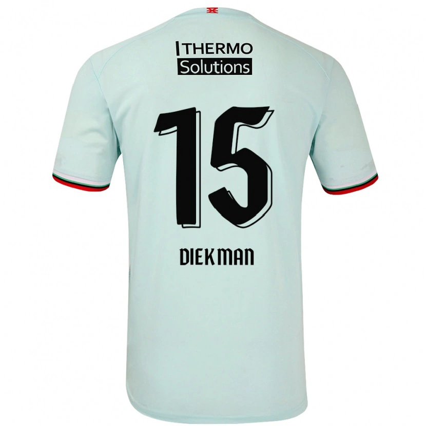 Danxen Niño Camiseta Jill Diekman #15 Verde Claro 2ª Equipación 2024/25 La Camisa