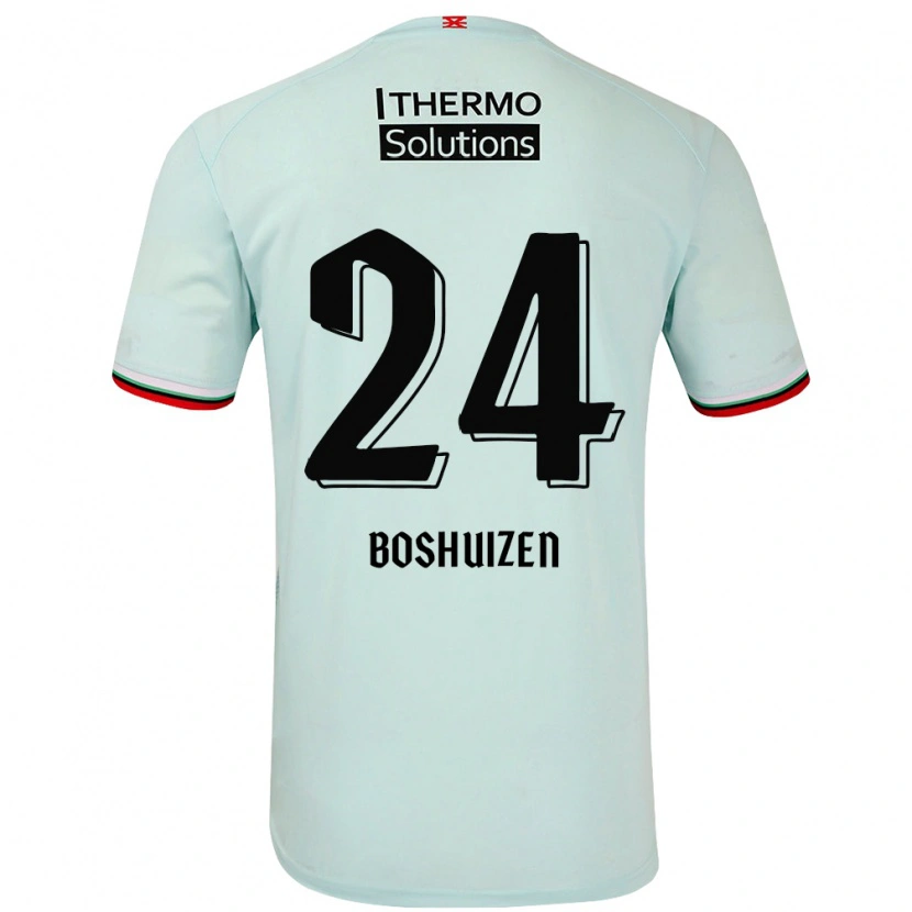 Danxen Niño Camiseta Annouk Boshuizen #24 Verde Claro 2ª Equipación 2024/25 La Camisa