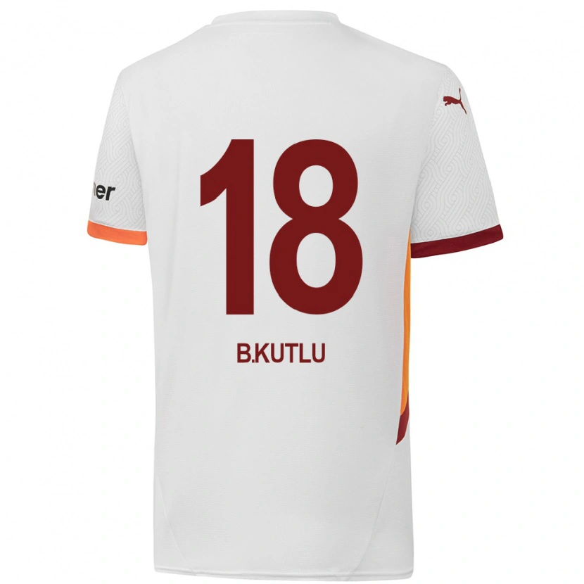 Danxen Niño Camiseta Berkan Kutlu #18 Blanco Amarillo Rojo 2ª Equipación 2024/25 La Camisa