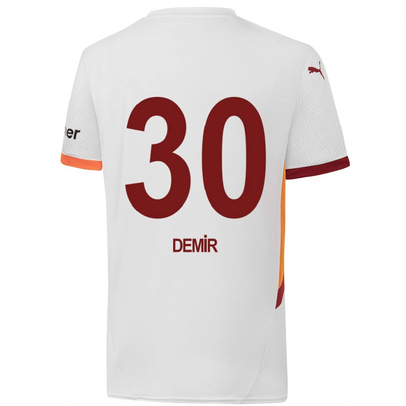 Danxen Niño Camiseta Yusuf Demir #30 Blanco Amarillo Rojo 2ª Equipación 2024/25 La Camisa